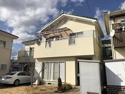 浜松市北区細江町中川 （外壁塗装・屋根補修・屋根塗装・樋交換 ・テラス交換・太陽熱温水器撤去）