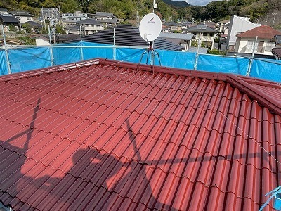 外壁屋根塗装後の屋根